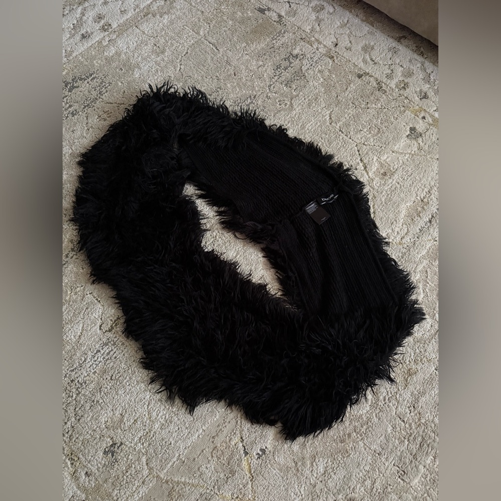 Bebe Faux Fur Long Infinity Scarf